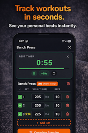 Image 0 for Weights Log  Gym Tracker