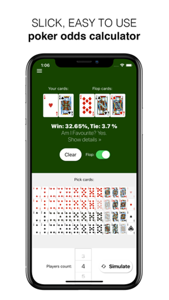 Image 2 for Oddsy - Poker Calculator