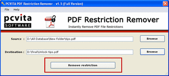 Image 1 for PCVITA PDF Restriction Re…