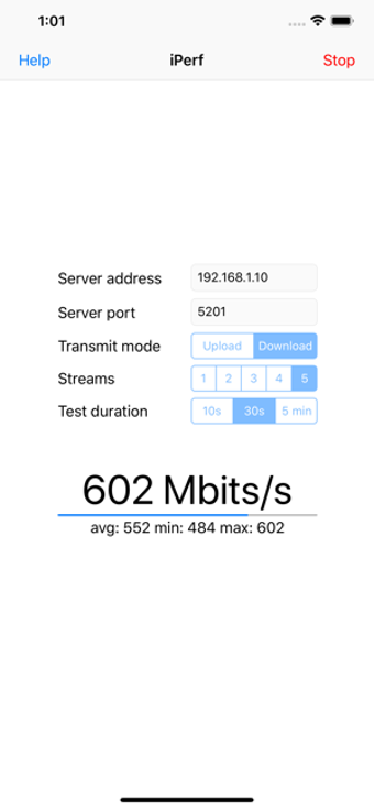 Image 0 for iPerf 3 Wifi Speed Test