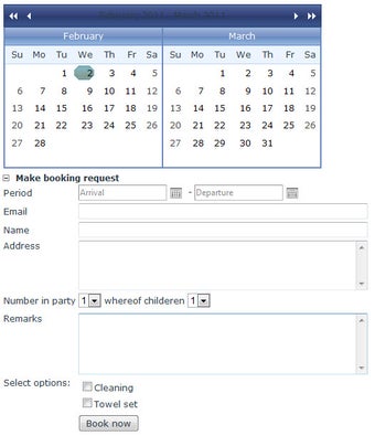 Image 0 for Booking Calendar