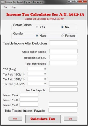Image 0 for Income Tax Calculator