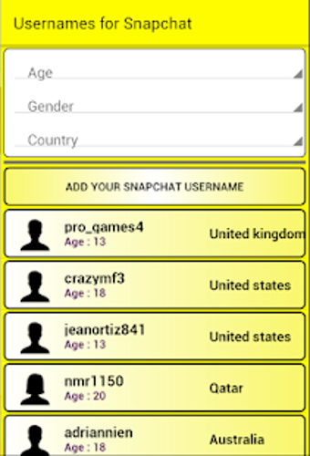 Image 2 for Usernames for Snapchat