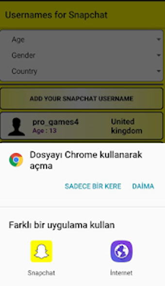 Image 0 for Usernames for Snapchat
