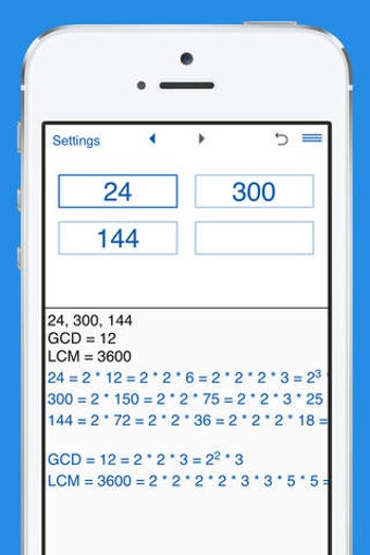 Image 0 for GCD and LCM calculator