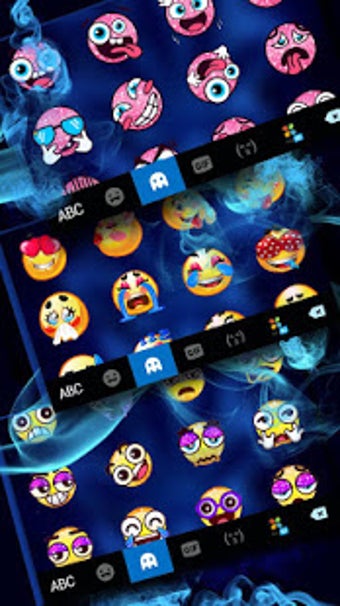 Imagen 2 para Neon Blue Weed Keyboard T…