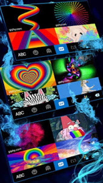 Imagen 0 para Neon Blue Weed Keyboard T…