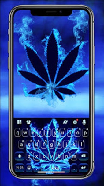 Image 2 for Neon Blue Weed Keyboard T…