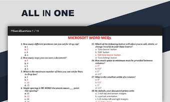 Imagen 1 para MS Office MCQs and Shortc…