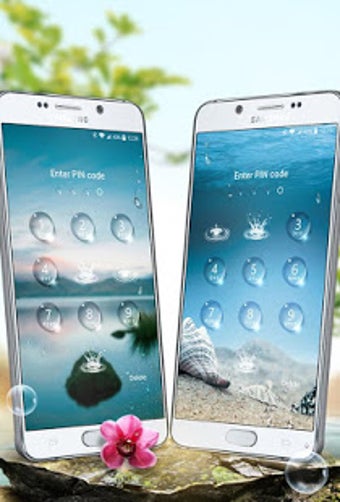 Imagen 1 para Lock screen - water dropl…