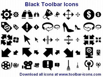 Imagen 0 para Black Toolbar Icons