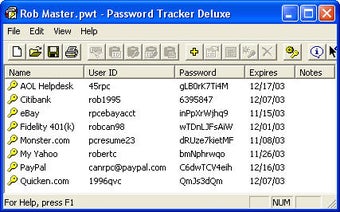 Image 0 for Password Tracker Deluxe