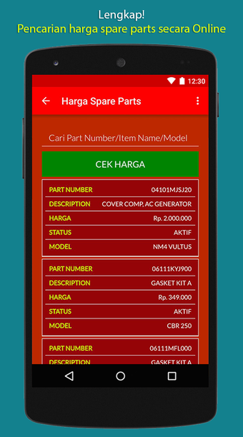 Image 0 for Parts Catalog Honda