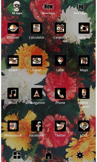 Image 2 for Cool Theme-Flower Skull-