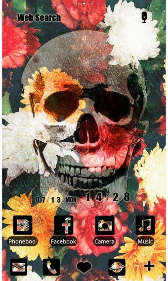 Image 3 for Cool Theme-Flower Skull-