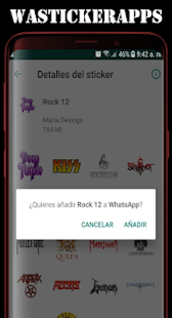 Imagen 2 para Wastickerapps Rock Metal