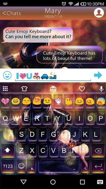 Image 0 for Camera Glass Emoji Keyboa…