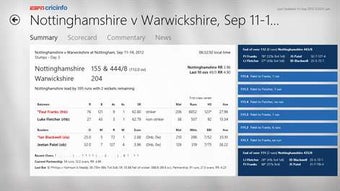 Imagen 1 para ESPN Cricinfo for Windows…
