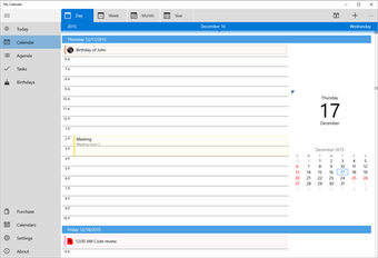 Imagen 2 para My Calendar for Windows 1…