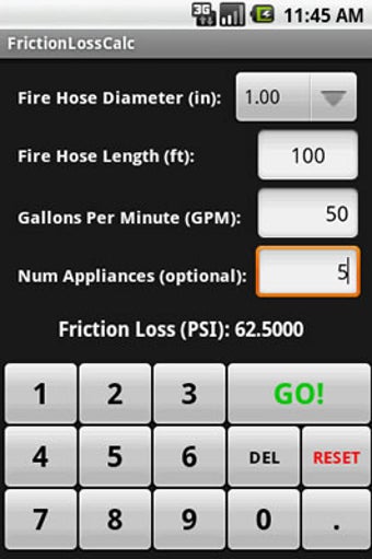 Image 0 for FrictionLossCalc