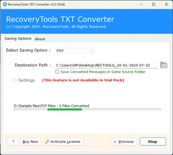 Imagen 0 para RecoveryTools TXT Convert…