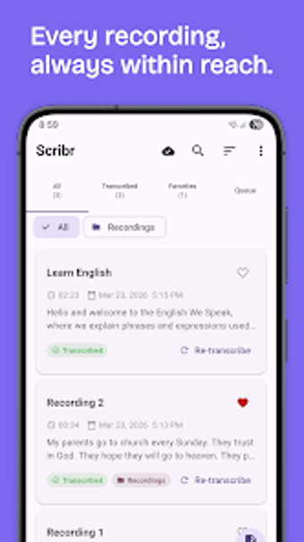 Image 0 for Scribr: Voice to Text