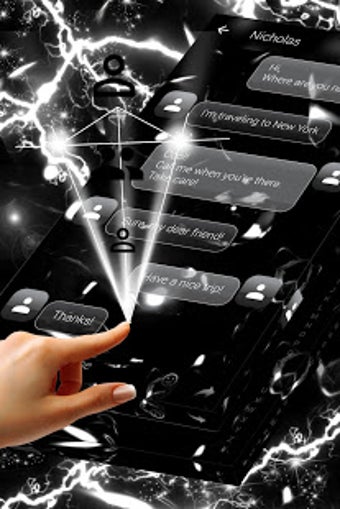 Imagen 3 para Black Bubbles SMS Theme