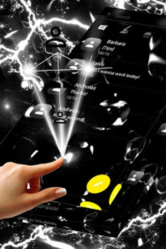 Imagen 1 para Black Bubbles SMS Theme