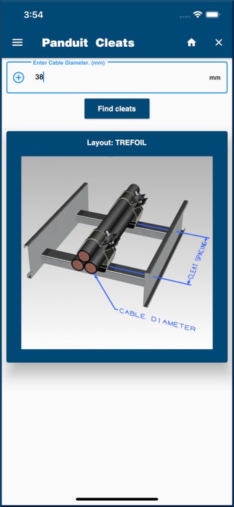 Image 0 for Panduit Cleat kAlculator