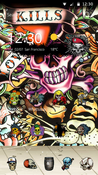 Imagen 2 para skull Street Graffiti the…