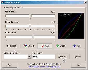 Image 0 for Gamma Panel