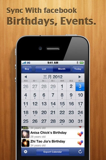 Image 0 for Calendar for Facebook