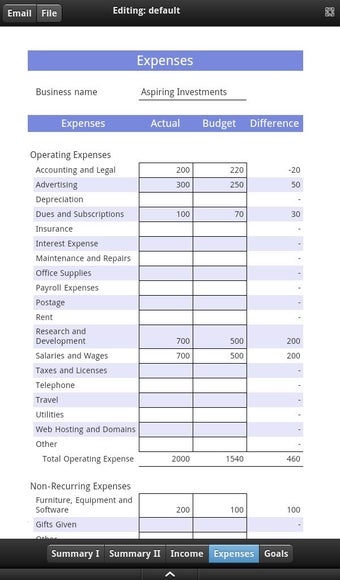 Imagen 1 para Business Budget