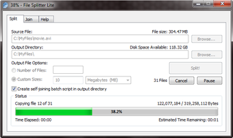 Image 0 for File Splitter Lite