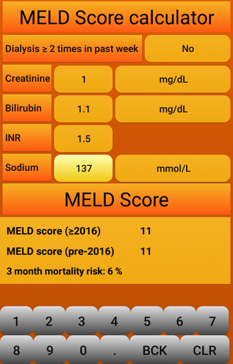 Imagen 2 para MELD Score calculator
