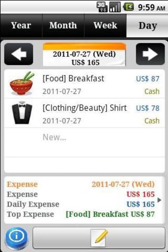 Image 2 for AndroMoney Expense Track …