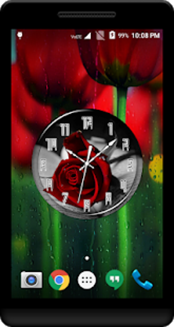 Image 2 for Red Rose Clock Live Wallp…