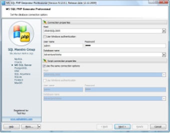 Image 0 for MS SQL PHP Generator Prof…