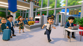 Image 0 for Plane Passengers Chaos Si…