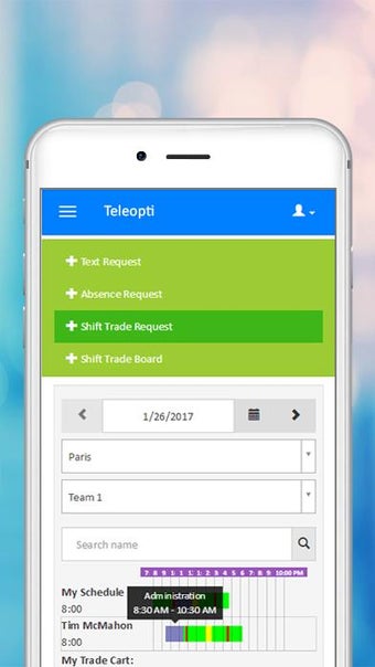 Image 0 for Teleopti WFM MyTime