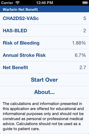 Image 1 for Anticoagulant Net Benefit