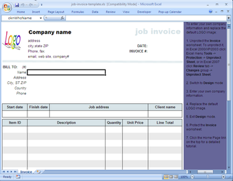 Image 0 for Job Service Invoice Templ…