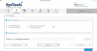 Imagen 0 para SysTools Zoho Backup