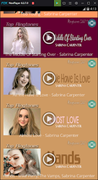 Imagen 1 para Sabrina Carpenter Top Rin…