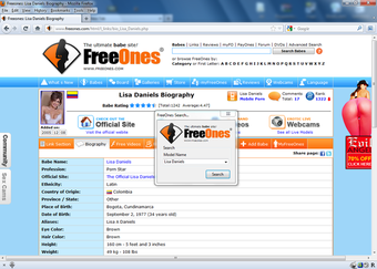 Imagen 0 para FreeOnes Search ToolBar f…