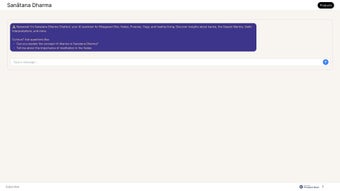 Imagen 0 para Sanātana Dharma Chatbot