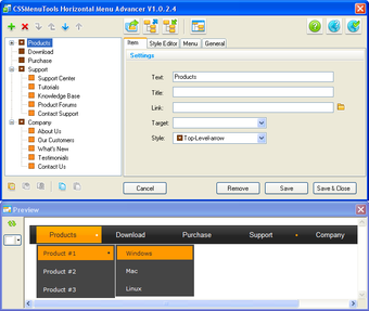 Image 0 for Horizontal CSS Menu Expre…