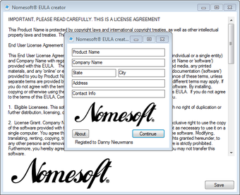 Image 0 for Nomesoft EULA Creator