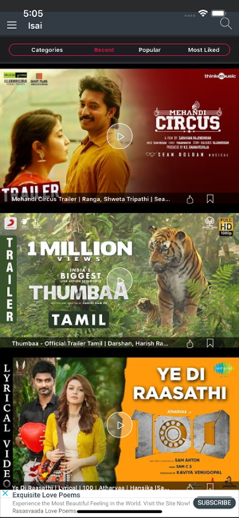 Image 2 for Isai: Tamil video songs 2…