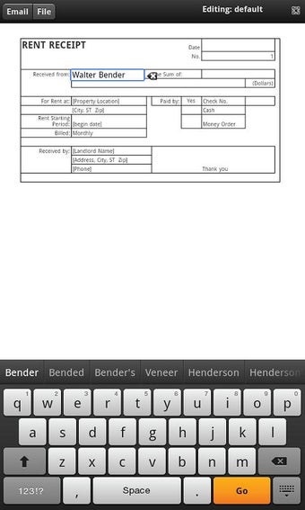 Imagen 1 para Rent Receipt